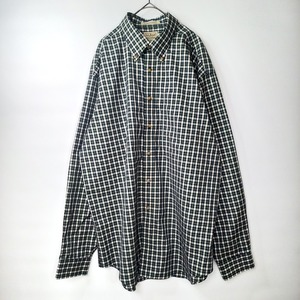 エルエルビーン　防シワ　BDシャツ　ボタンダウン　長袖　チェック　オーバーサイズ