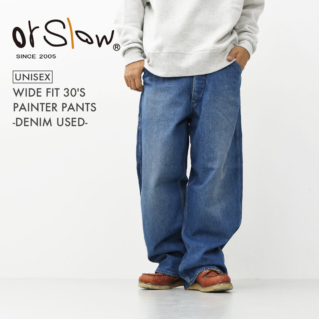 orslow [オアスロウ] WIDE FIT 30'S PAINTER PANTS -DENIM USED- [01