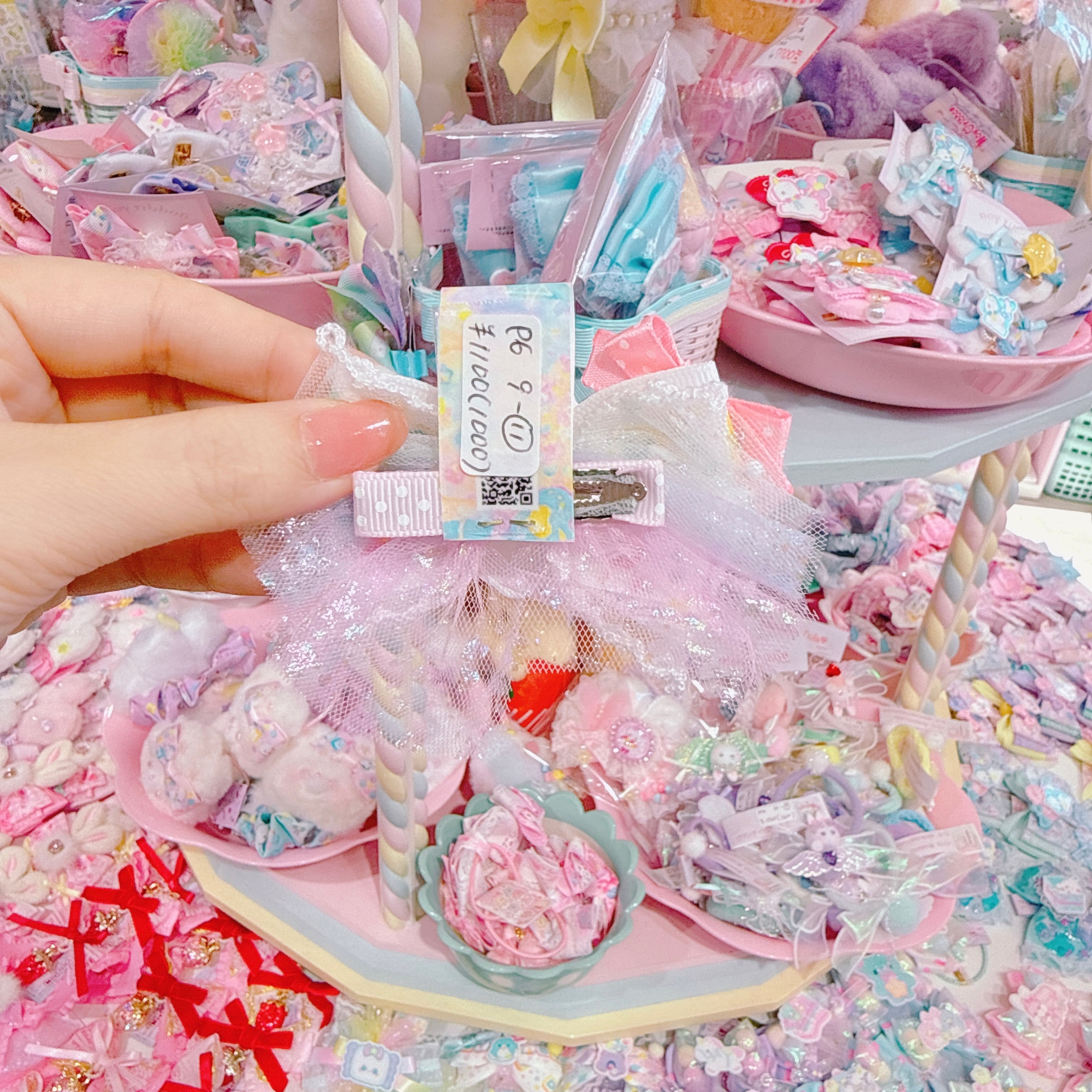 【P6】9-11リボンヘアクリップ