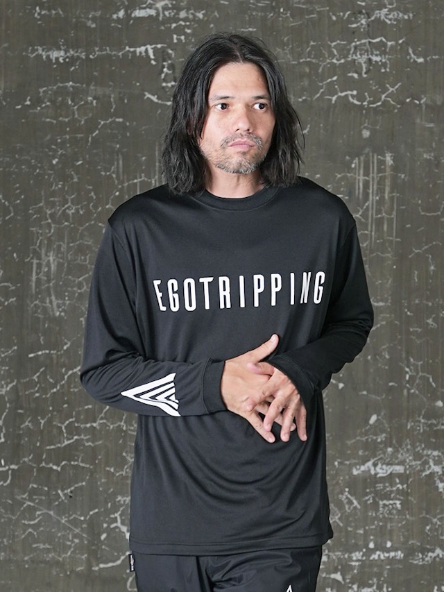 EGO TRIPPING (エゴトリッピング) TRAININGTEE LONG トレーニングティーロング / BLACK 665056-05