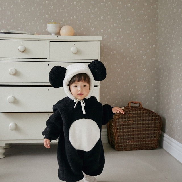 【BABY】韓国風　パンダ可愛いオールインワン