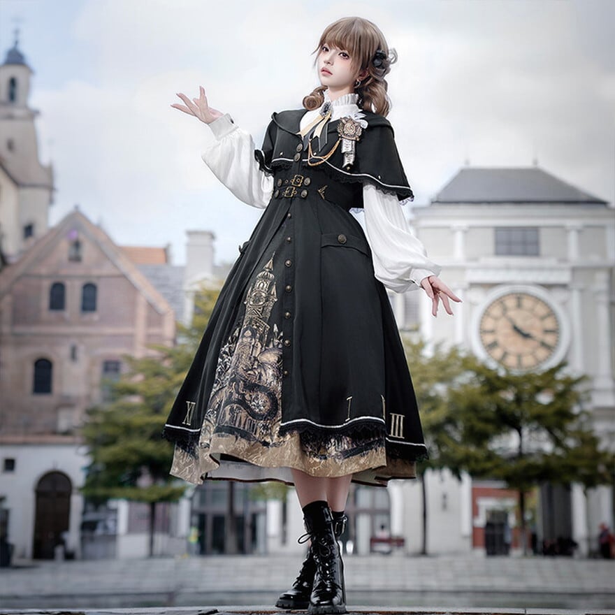正規品 予約品2月8日発送】シックロリータ 修道院モチーフ ケープ付き