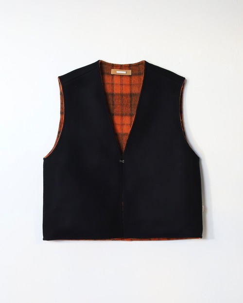 【ECO SAMPLE】Reversible Wool Vest/リバーシブルウールベスト