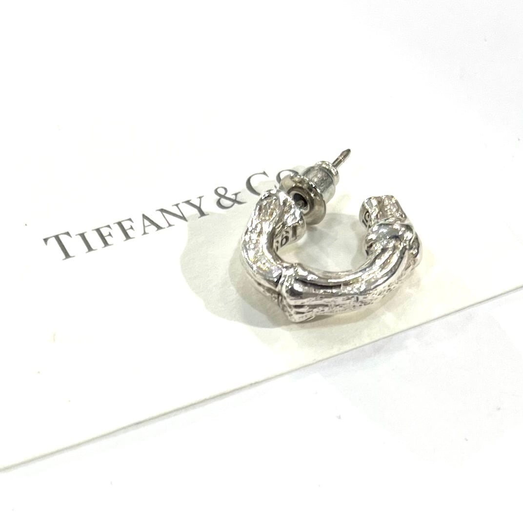 希少【TIFFANY&CO.】2701 バンブー フープ ピアス SV925 シルバー925