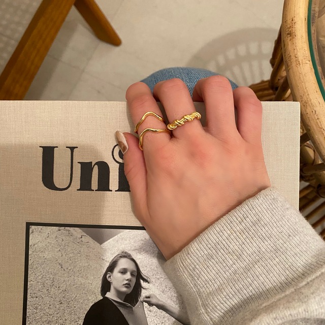 S925 2set Brilliant ring (R109)