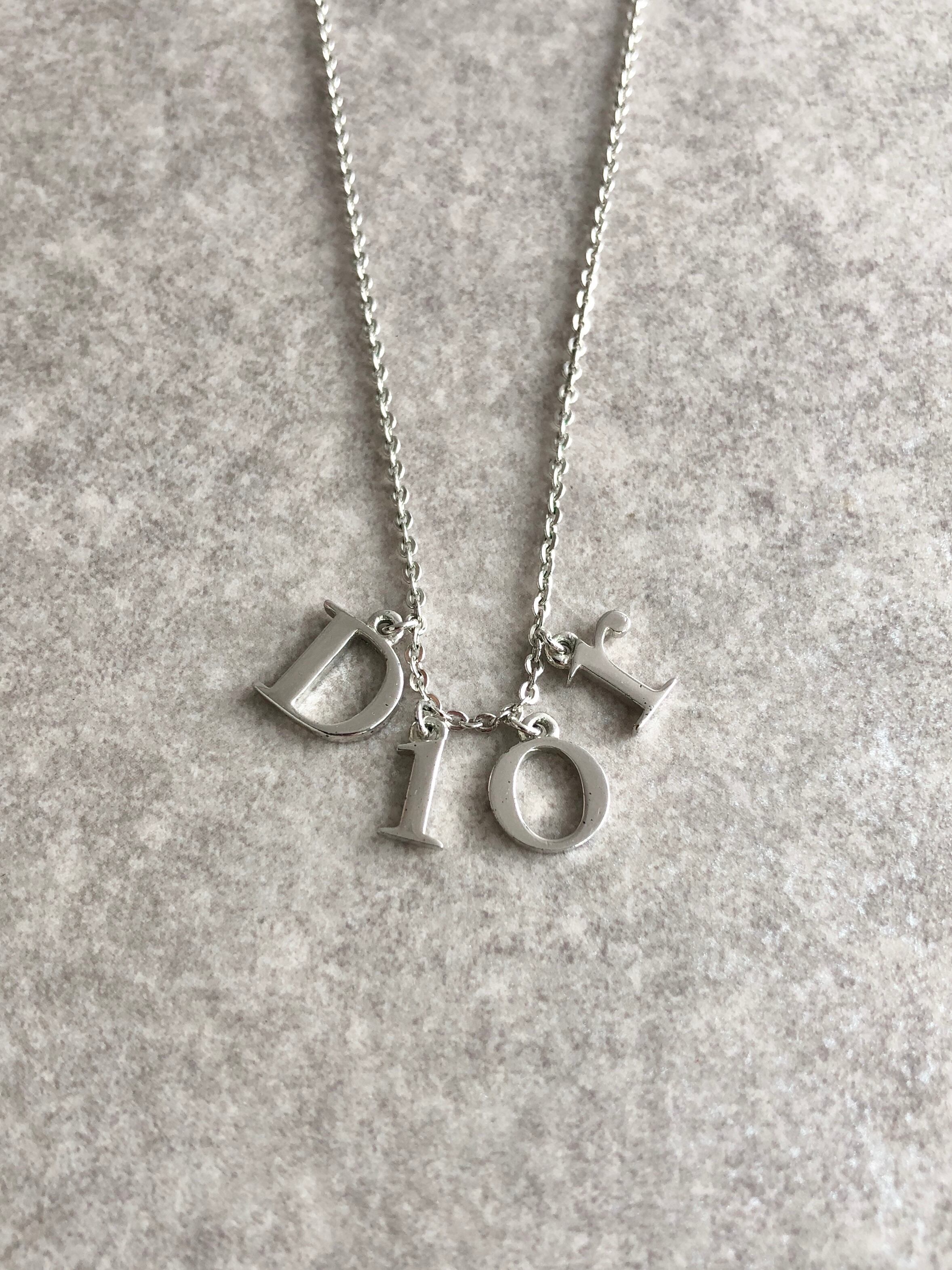 Christian Dior クリスチャン ディオール ネックレス シルバー ロゴ