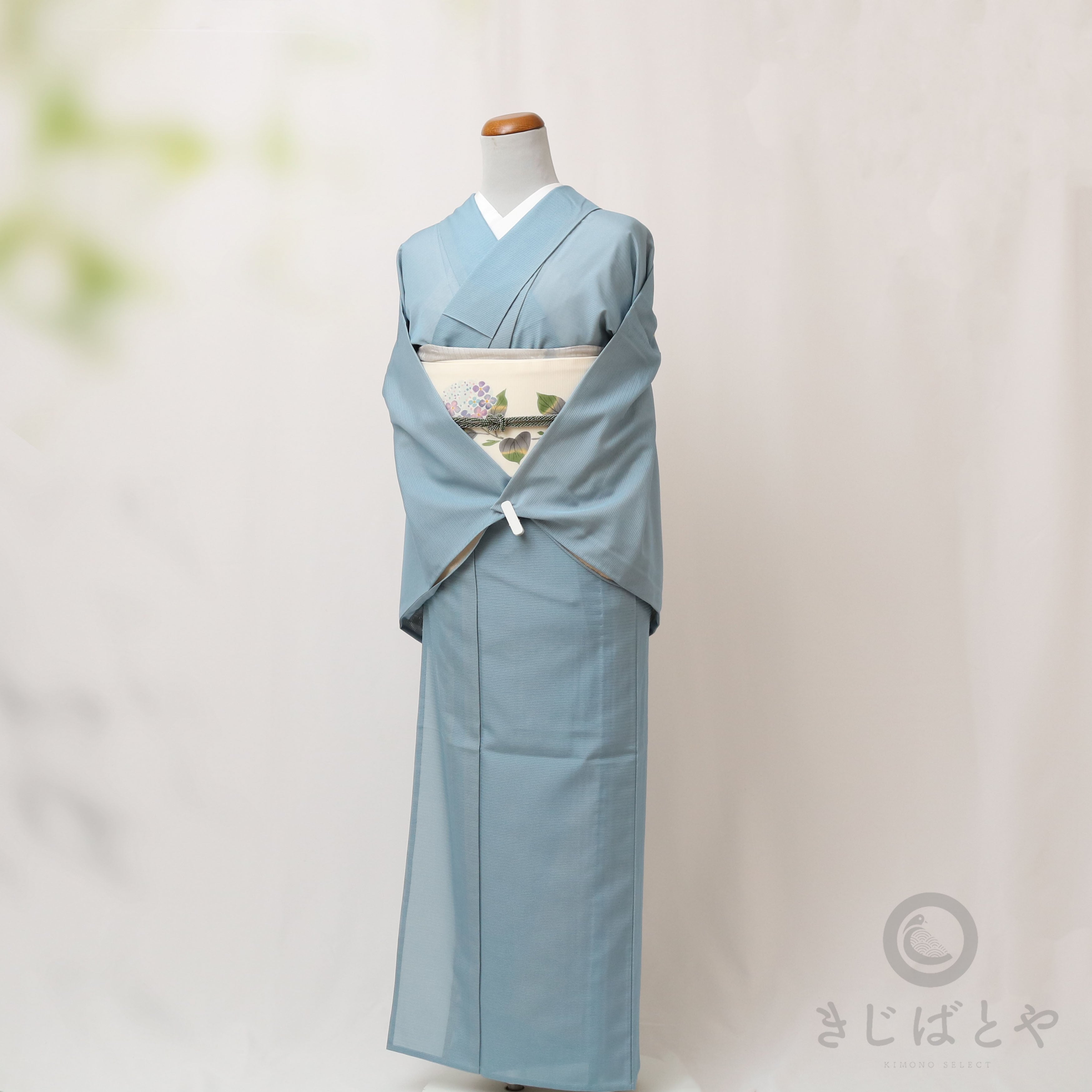 正絹絽 錆青磁の無地 | きじばとや