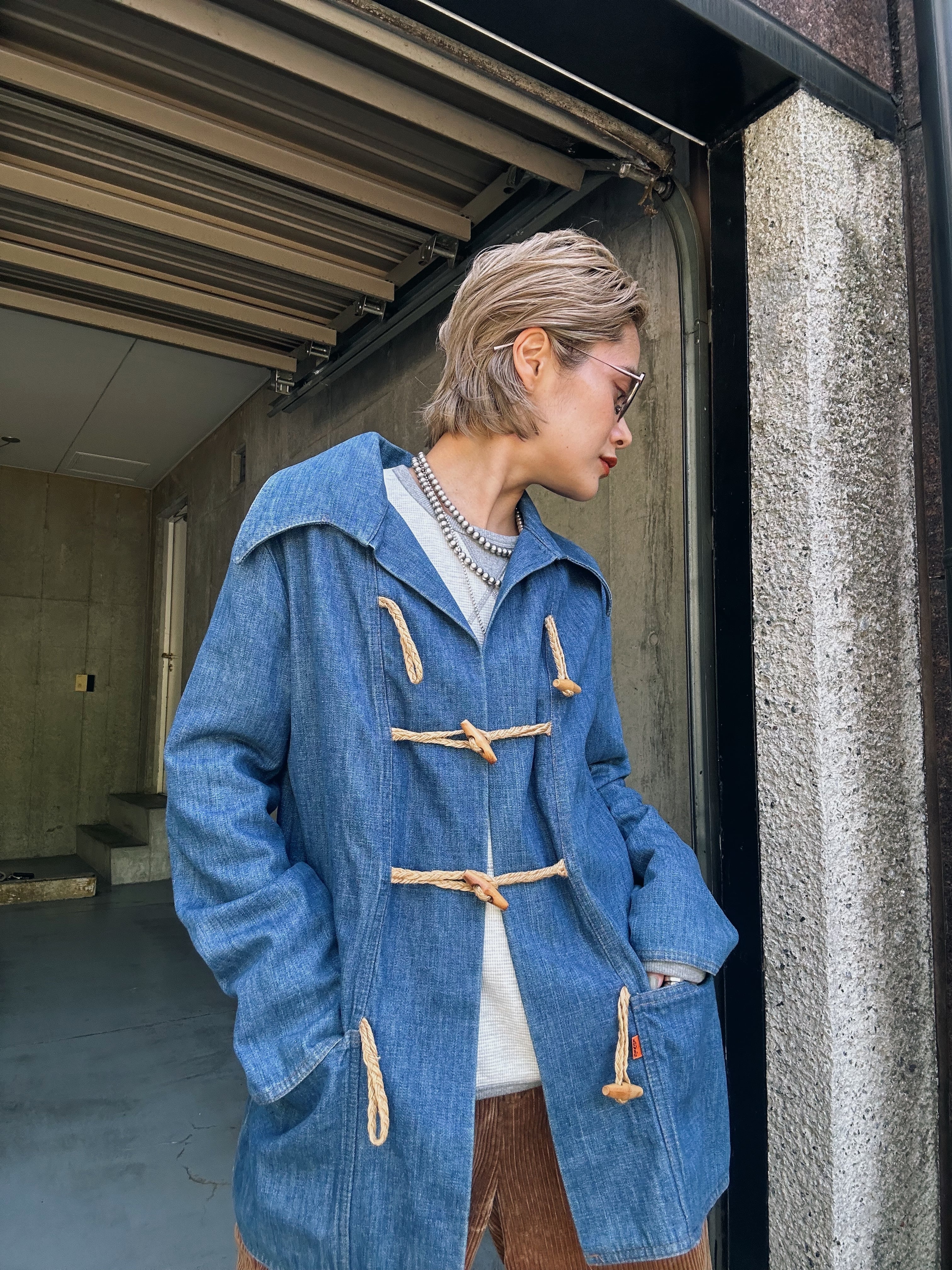 (SH1059)70’s Levi’s toggle button denim shirt jacket