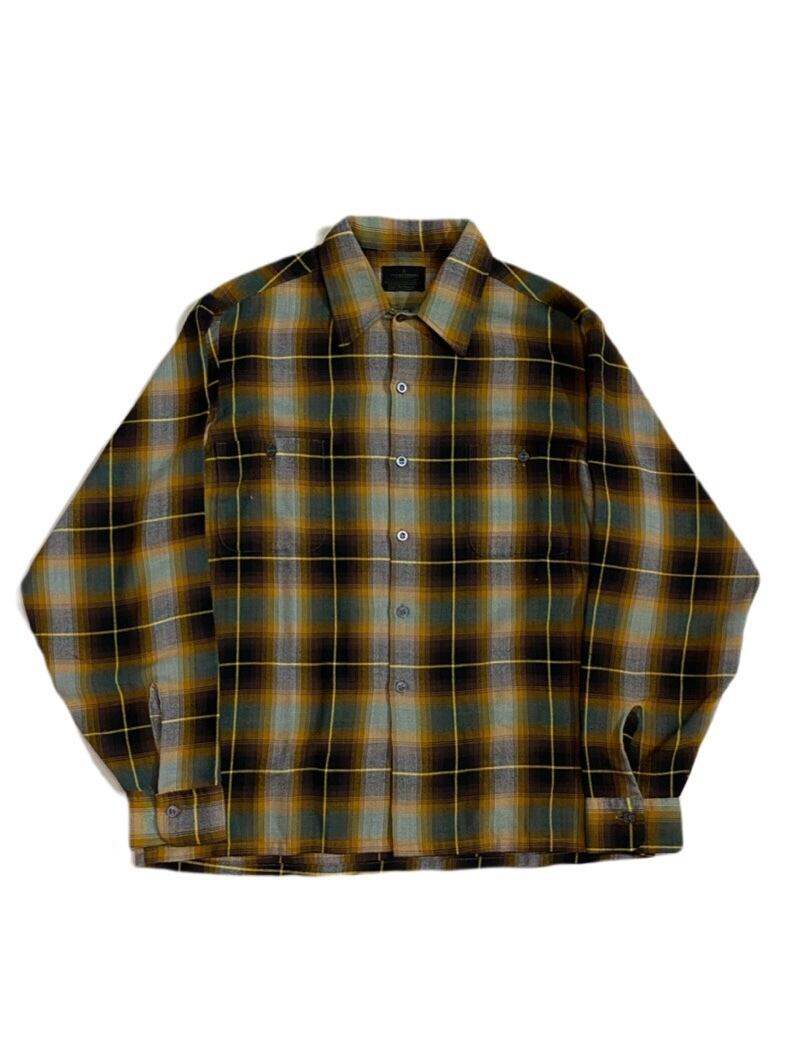 1960s-1970s "Sears" Ombre Rayon Check Shirt