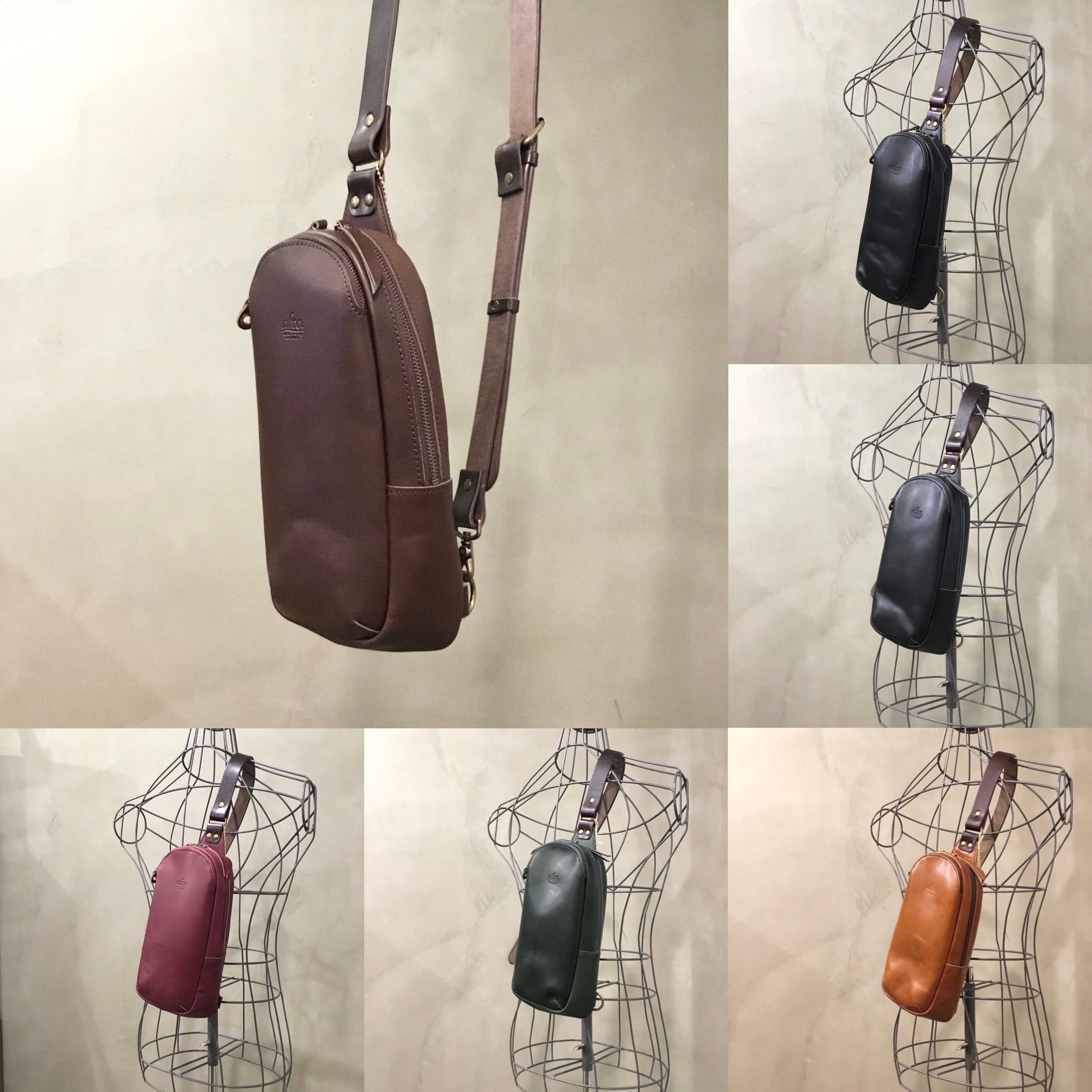 オイルヌメ(牛革)ボディバッグ縦型・alto.アルト | -LESS (レス) 革鞄