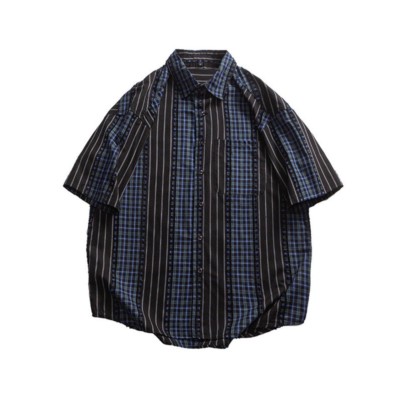 パネルミックス・ストライプ チェックシャツ A2160 - 14