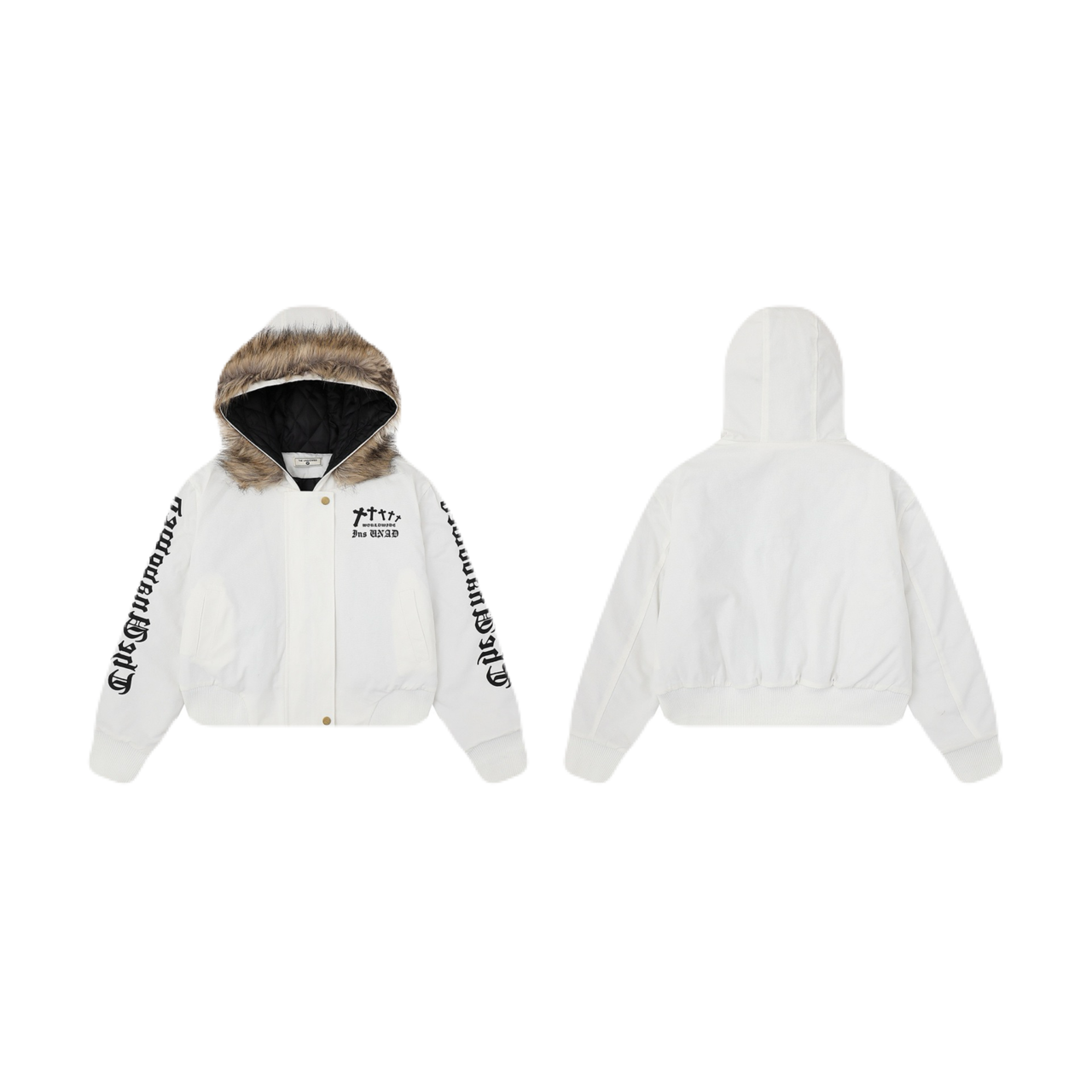 Cross motif jacket hoodie S0008