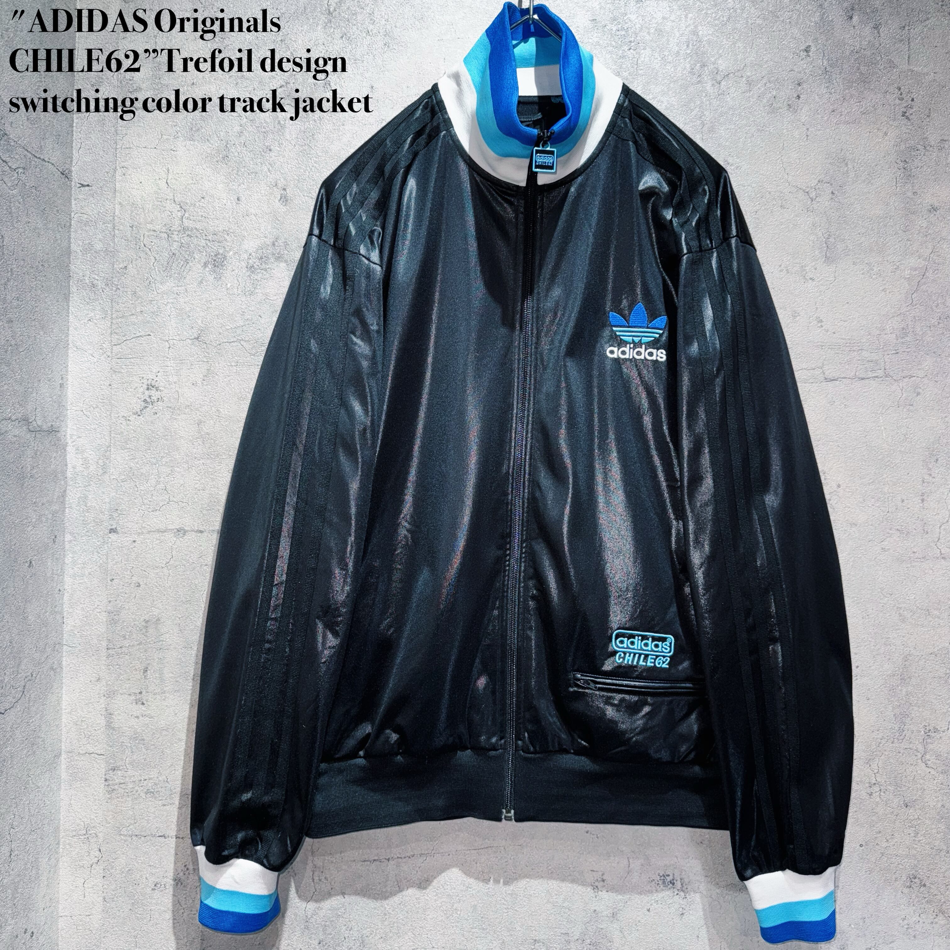 "ADIDAS Originals CHILE62”Trefoil design switching color track jacket