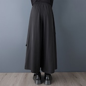 ジップデザイン ワイド キュロットパンツ 00296