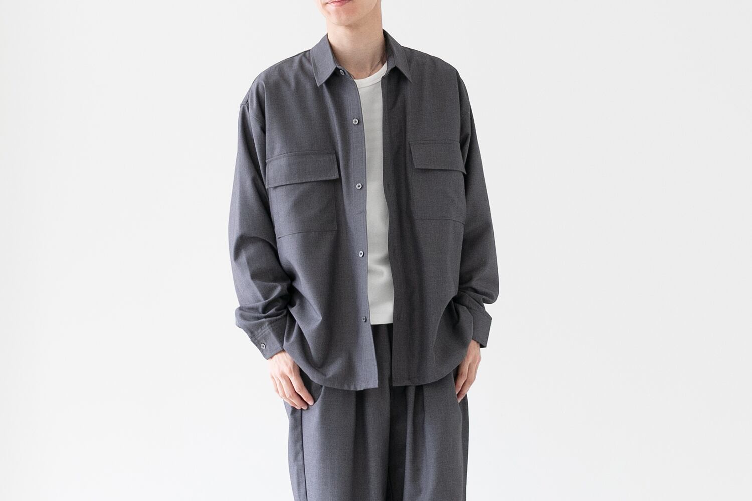 ウールライクTRツイル - CPOシャツジャケット