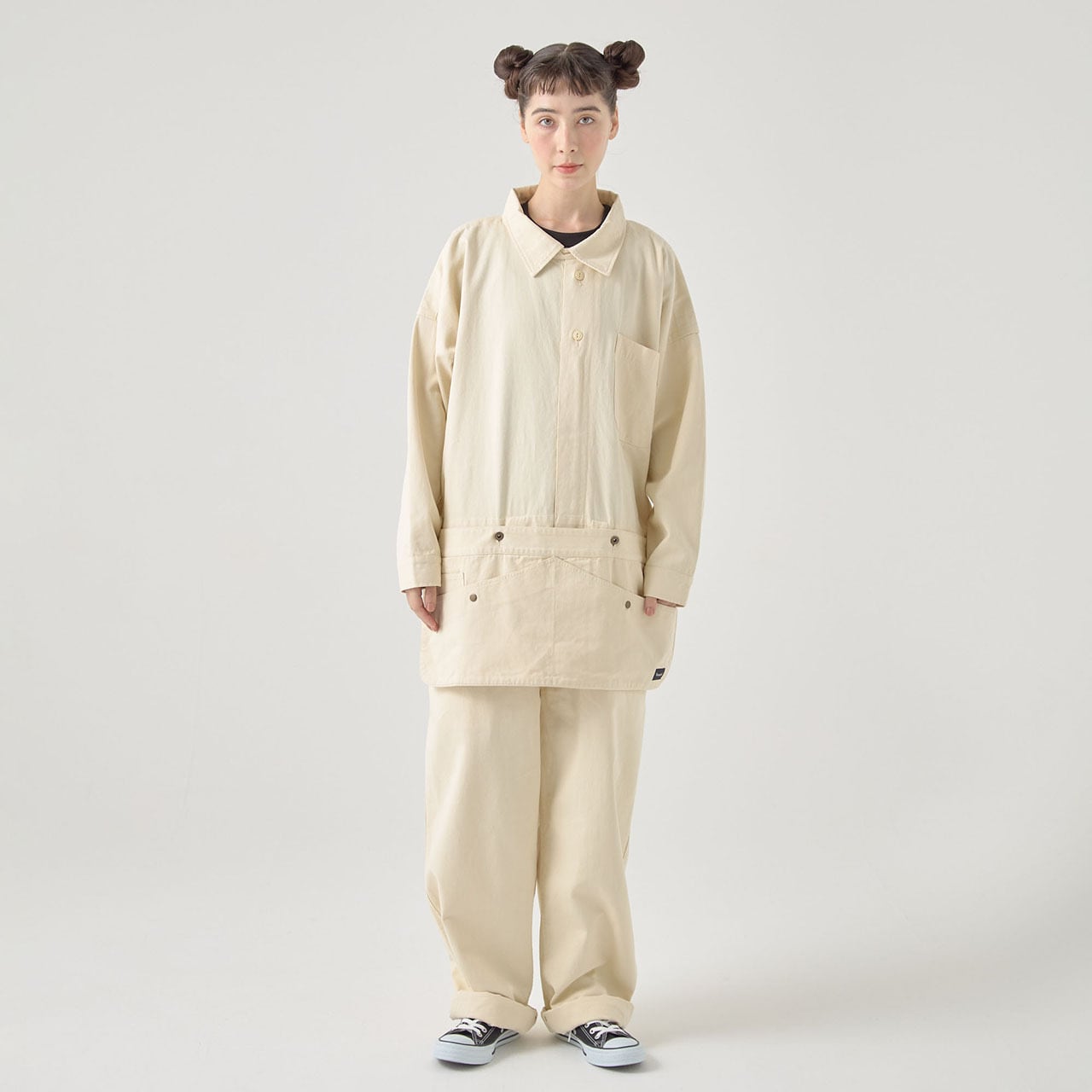 長袖ツナギ 無地/YJ-02 エプロン付き | setakara