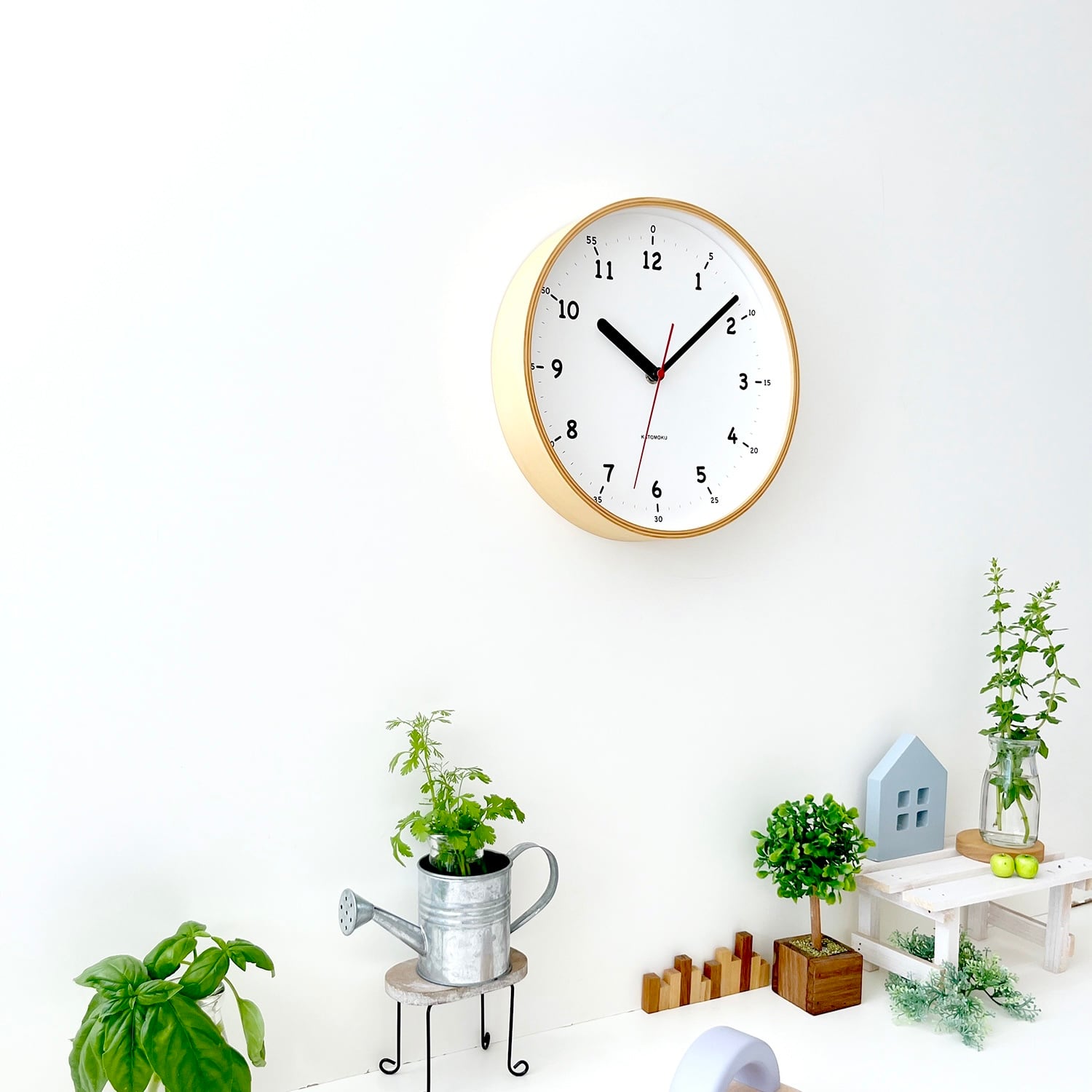 KATOMOKU plywood clock 10 ナチュラル km-76NA 掛け時計 | 加藤木工