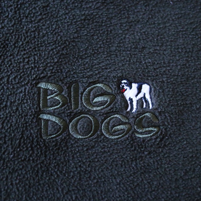 "BIG DOGS" XXX super over silhouette half-zip fleece pullover