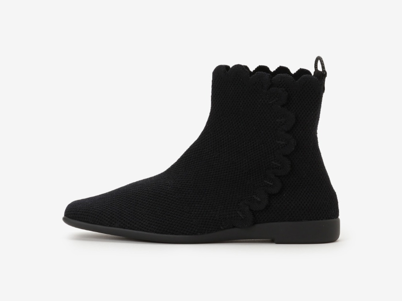 squareboots-MIDDLESCALLOP / BLACK