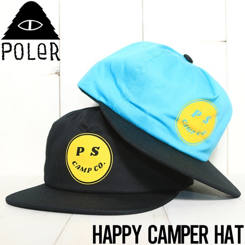 帽子 キャップ スナップバック POLeR ポーラー HAPPY CAMPER HAT 214ACU7003BLK