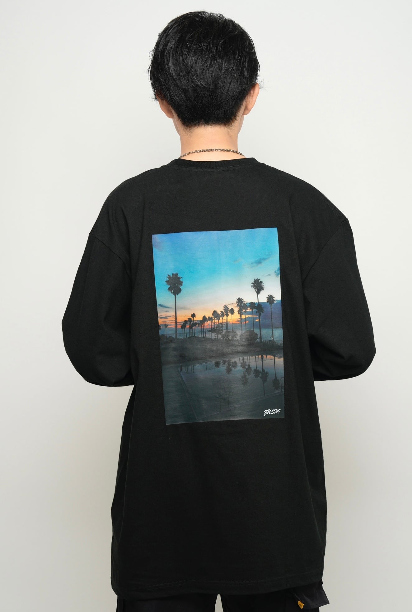 Zushi Black Long-sleeve T-shirt MEN | ShonanChillTime