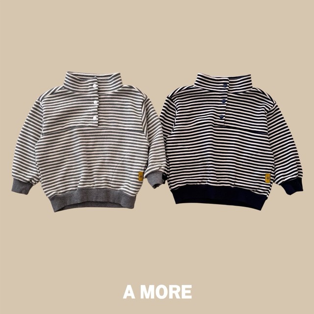 【取寄】a more|tender open sweatshirt|テンダーオープンスウェット|XS-JM|kids&jr|26 spring