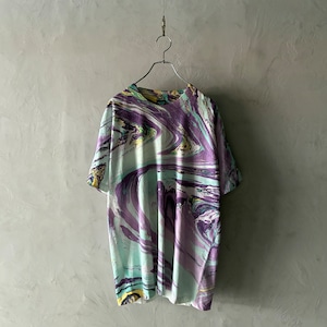 multi tone marbling T-shirt