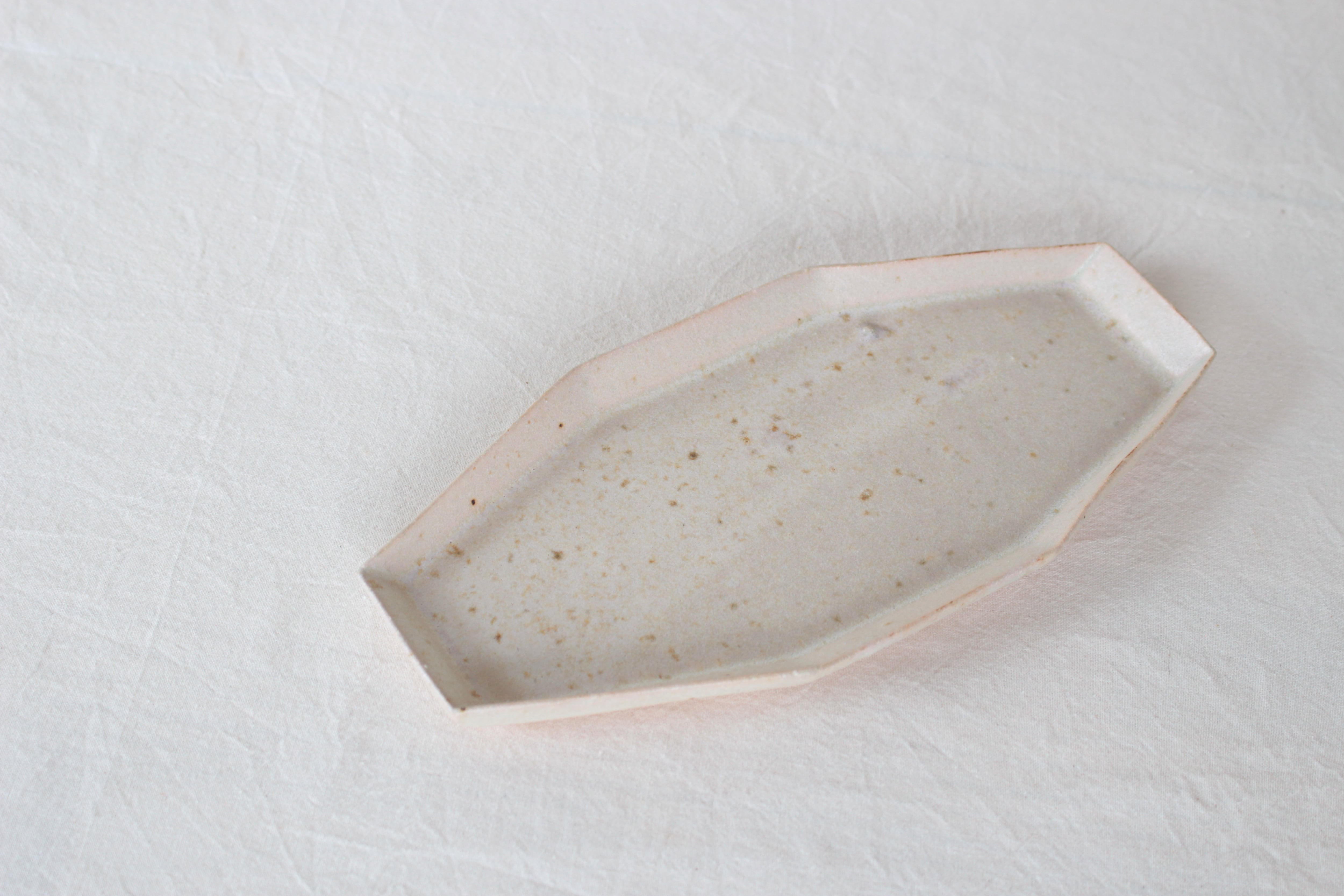 【日月窯 三井亮】八角長皿L すもも灰釉