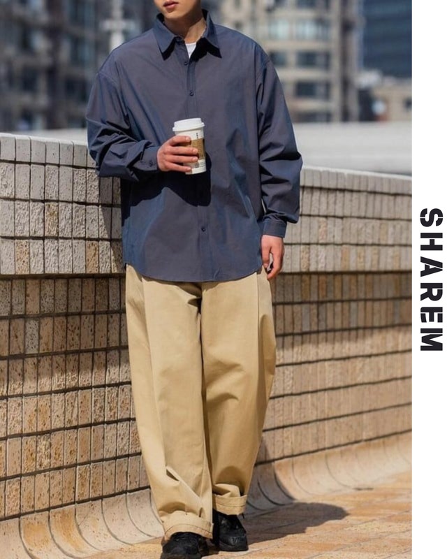 loose straight pants　B0166