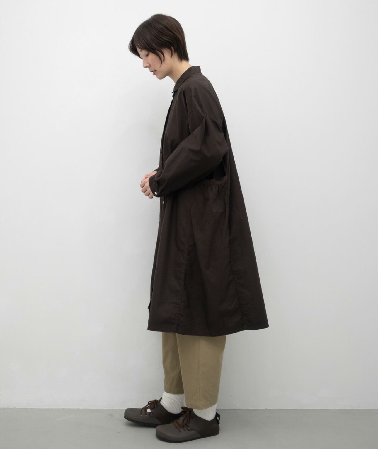 SUN VALLEY サンバレー / 製品染め オックス シャツワンピース