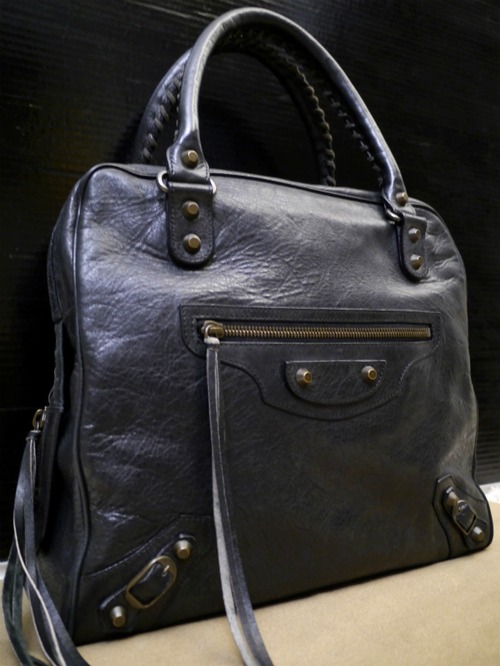 レア◆BALENCIAGA バレンシアガ ザ・ミニボーリング A4対応 ビジネス可 レザー トート バッグ 黒◆ エディターズラインからの希少モデル♪