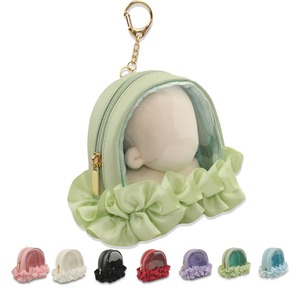 【特価処分】YOKUMA ぬいぐるみ 収納 ぬいぐるみポーチ ぬいポーチ 推し活 ポーチ 推し活バッグ 推し活グッズ 痛バ ミニ 人形入れ 痛バッグ 小さめ クリアポーチ 透明ポーチ クリアバッグ 持ち運び (グリーン)