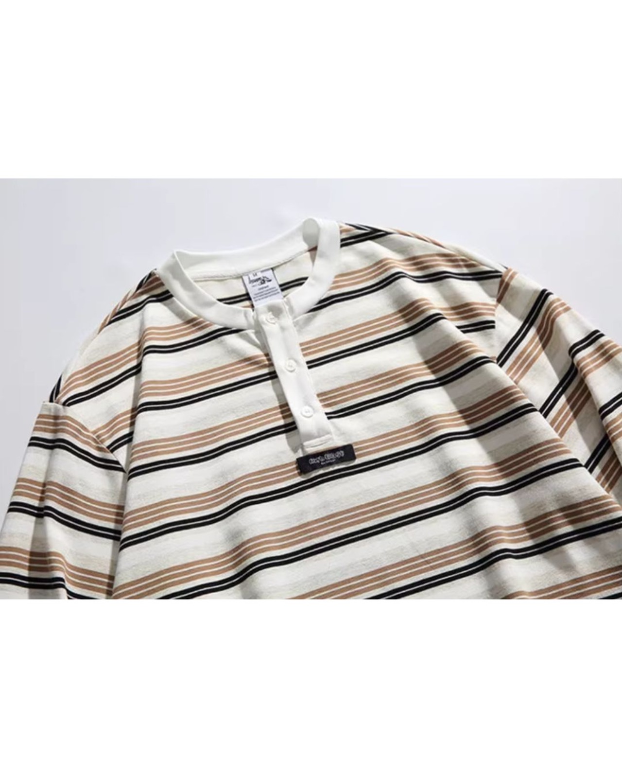ヘンリーカラーボーダースウェットTシャツ　S0281
