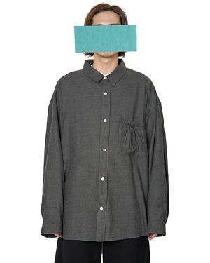 refomed "WRIST PATCH WIDE SHIRT CHECK〔CHARCOAL〕"