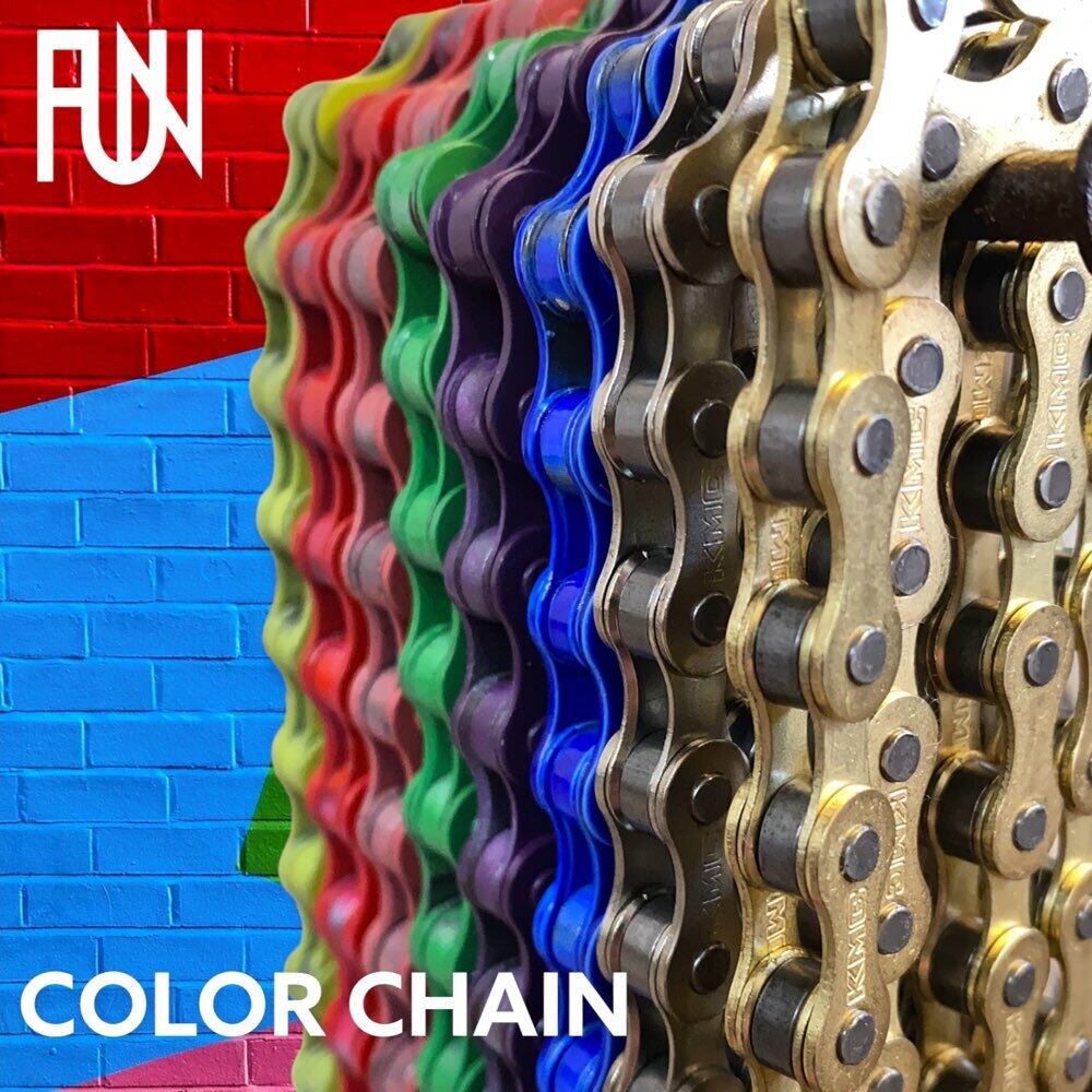 FUN COLOR CHAIN SINGLE GEAR チェーン シングルギア ピストバイク シングルスピード 厚歯 パーツ FUN