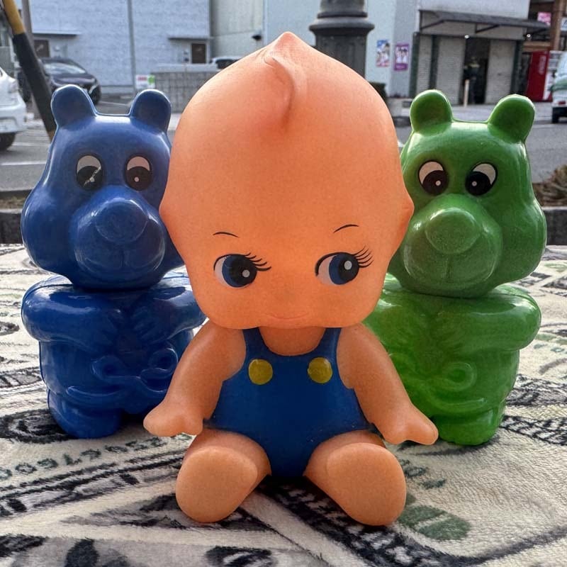 Used 昭和レトロなソフビ製のキューピー人形、キューピーちゃん、頭や