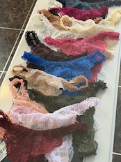 ZERMATT  サイド飾りレース付Tバック   １４色展開