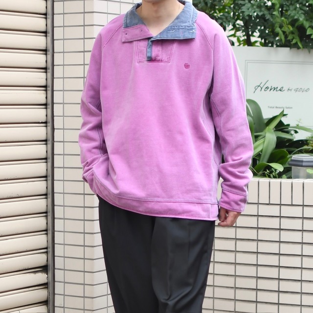 design half button sweat