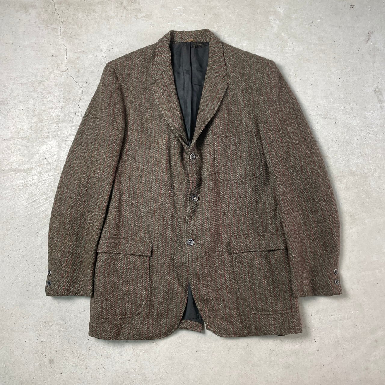 60年代 HARRIS TWEED ハリスツイード ウールテーラードジャケット 
