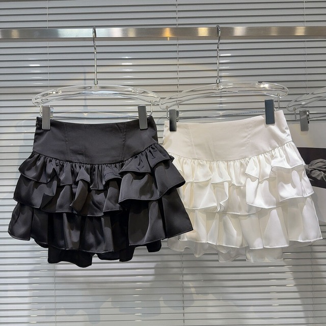 Frill tiered mini skirt　B3163