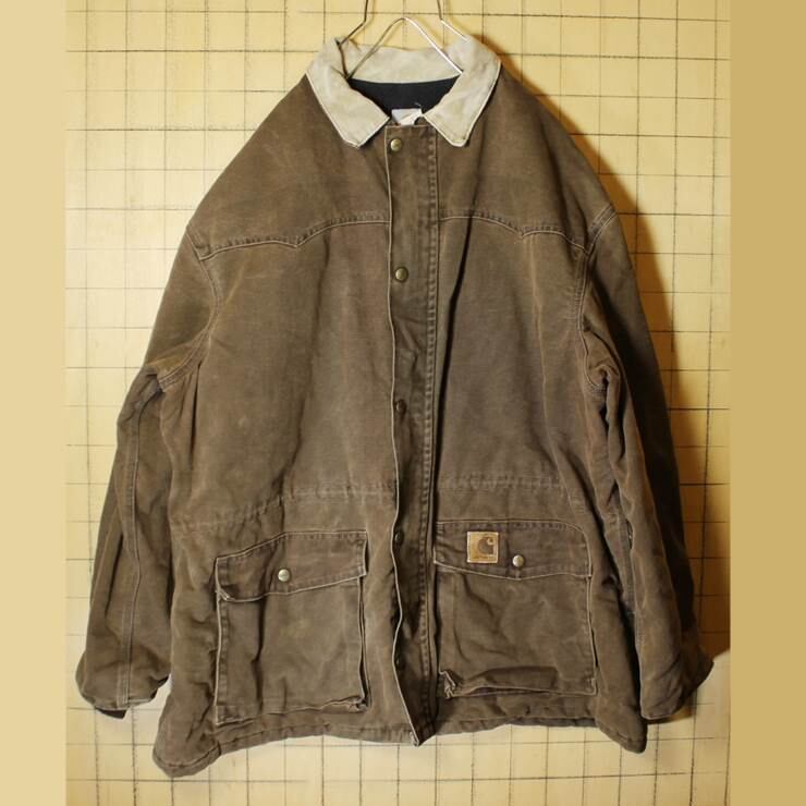 ビッグサイズ 80s USA製 Carhartt カーハート カバーオール ブラウン