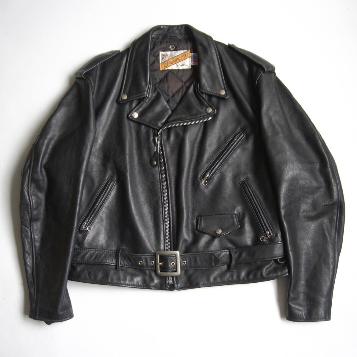 美品/ビッグサイズ】SCHOTT【618/ダブルライダース ジャケット】48