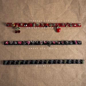 ハンドメイド イタリアンチャーム チェリーレッド ビジュー ブレスレット