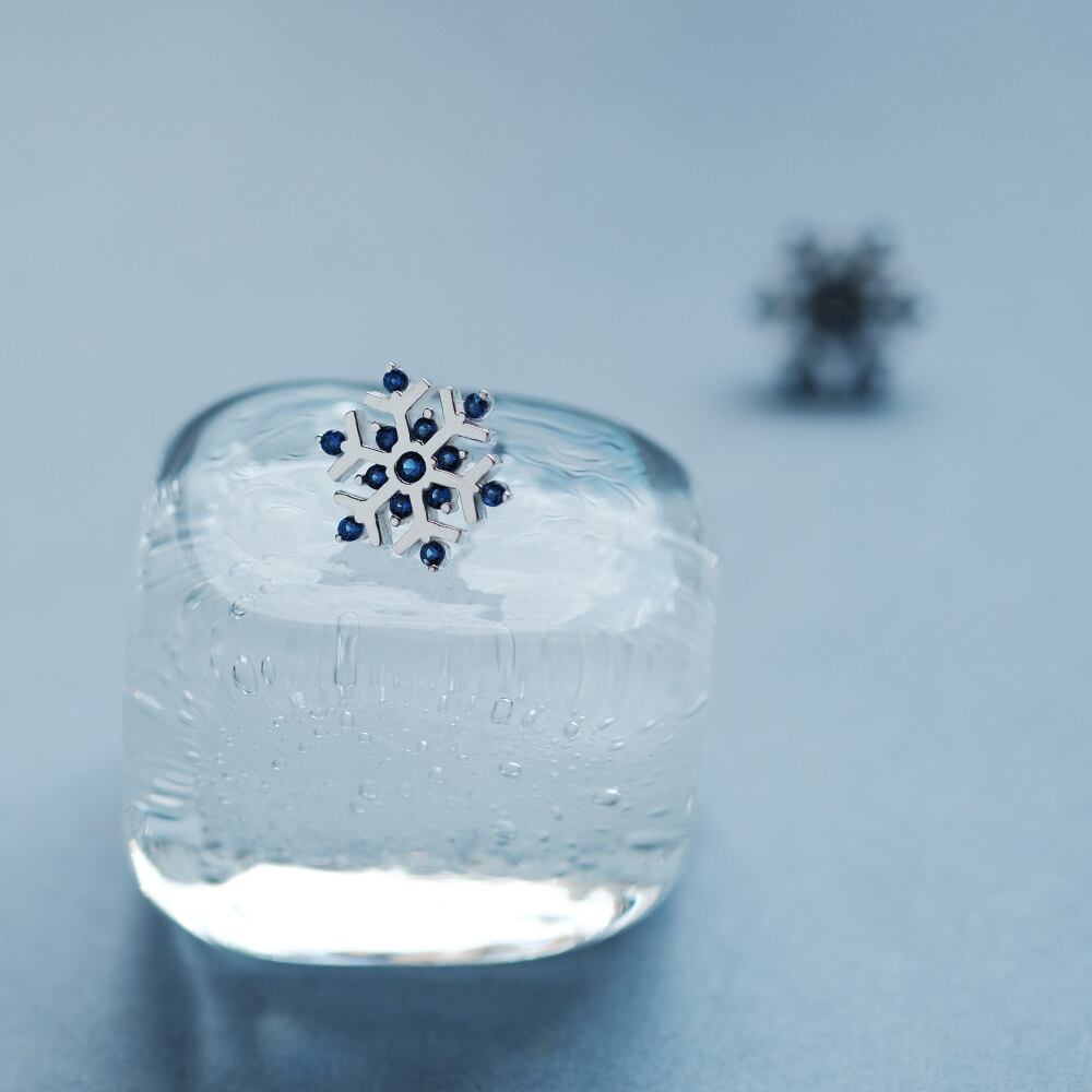 雪の結晶 ピアス イヤリング シルバー925 | クラウドジュエリー(Cloud