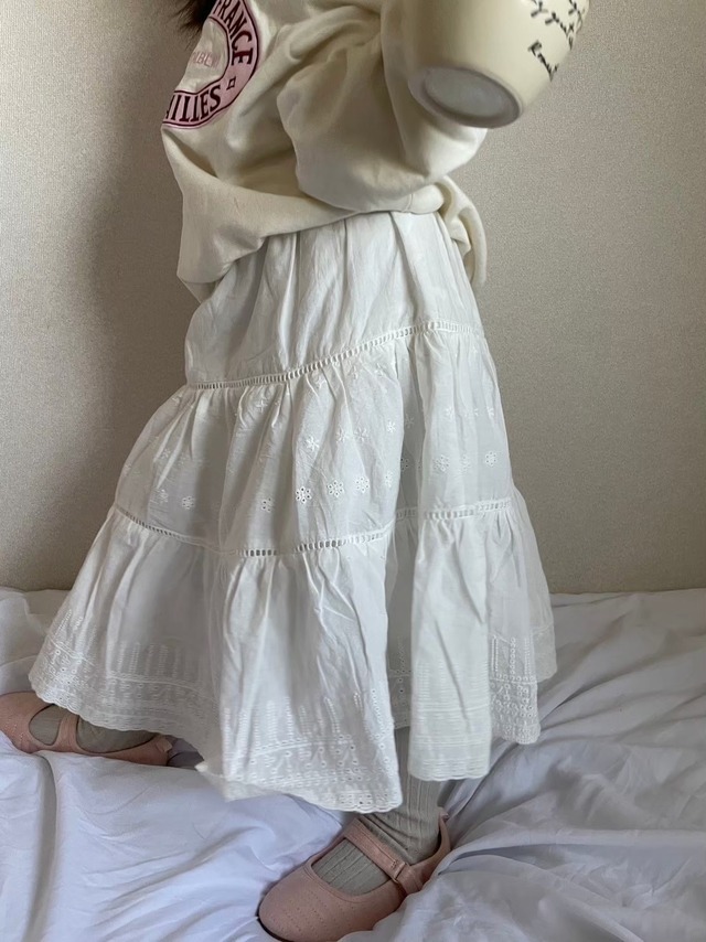 «即納»flower frill skirt