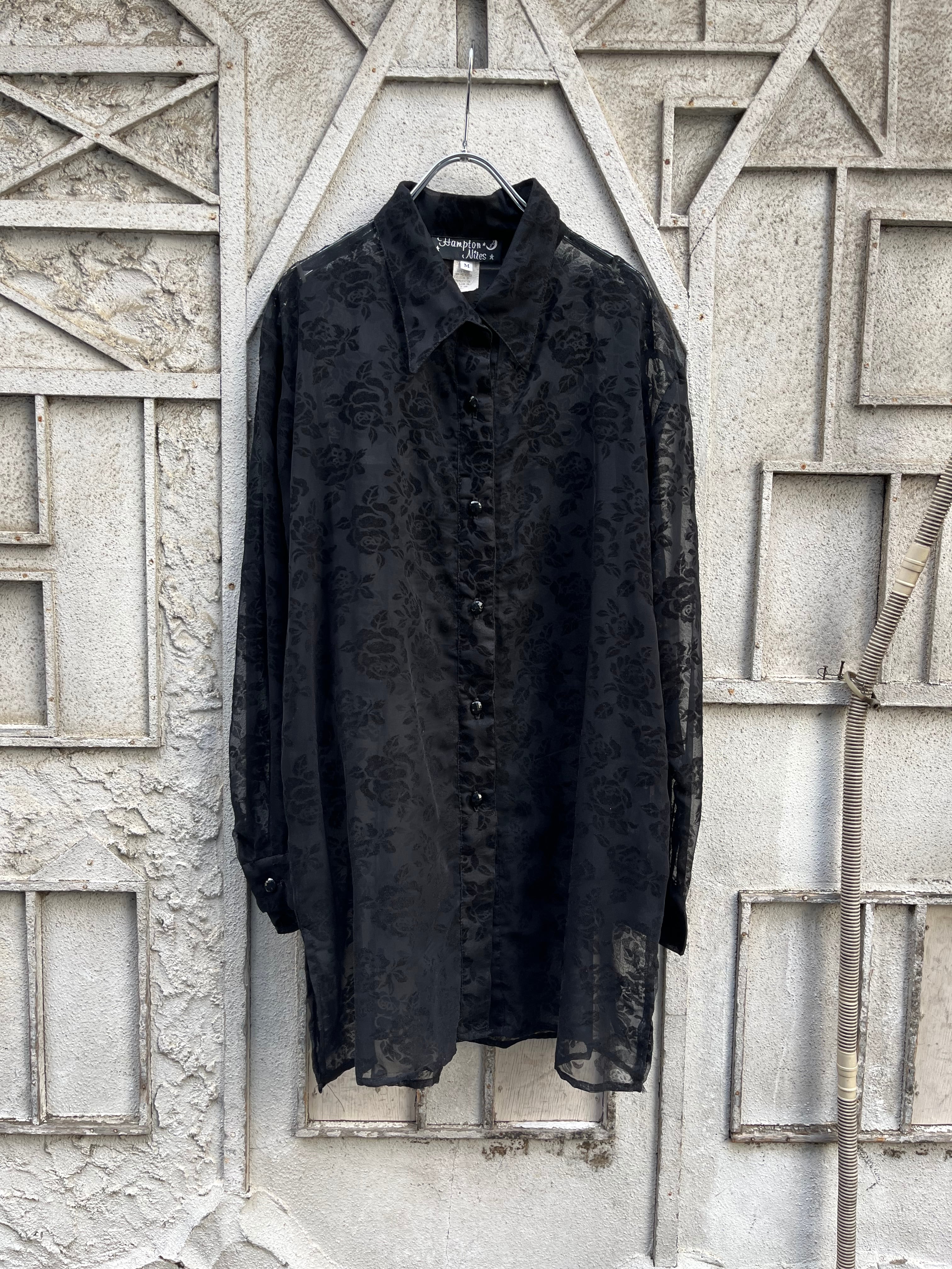 "FLOWER" sheer shirt