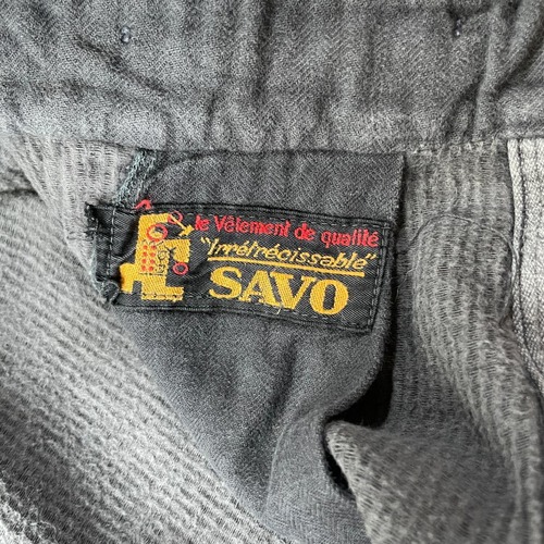 30-40s Savo ファーマーズ 針式シンチ コットンピケ グレー W32 詳細写真4