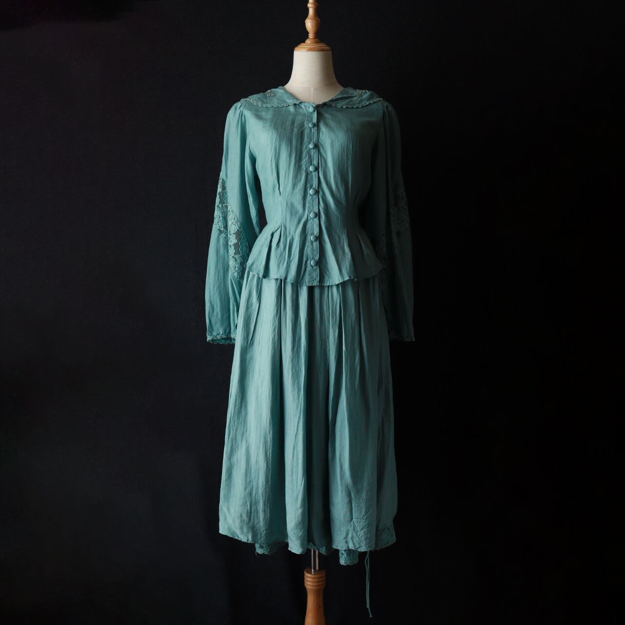 90s vintage silk co-ord / ヴィンテージ セットアップドレス