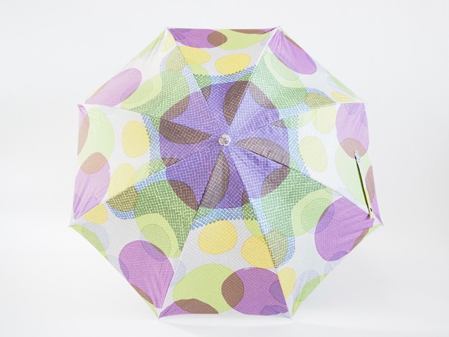 ケイコロール × ムーンバット　「疋田と大丸と中丸　紫」　ロング傘