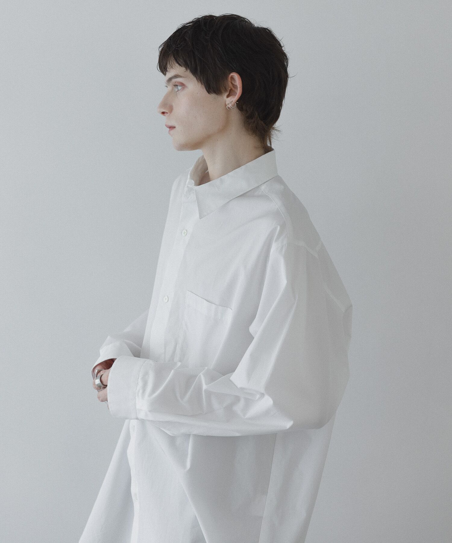 THOMAS MASON】loose basic oversize shirt〈 White 〉 | remer